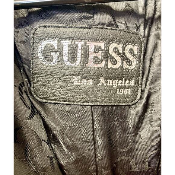 VTG 90s GUESS LA 1981 Wool Blend Double-Breasted Lined Tweed Peacoat WMNS SZ SM - Picture 6 of 16